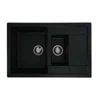 Гранітна мийка для кухні Platinum 7850W TOSKANA матова Чорна GOLD