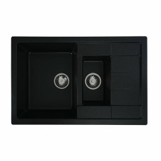 Гранітна мийка для кухні Platinum 7850W TOSKANA матова Чорна GOLD