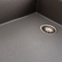 Гранітна мийка для кухні Platinum 8650 DIAMOND матова (сірий мусон)