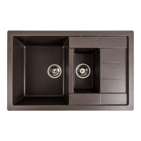 Гранітна мийка для кухні Platinum 7850W TOSKANA матова Темна скеля
