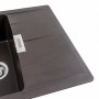 Гранітна мийка для кухні Platinum 6250 ZIRKONE матова Темна скеля