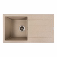 Гранітна мийка для кухні Platinum 7843 SOLID матовий Сафарі