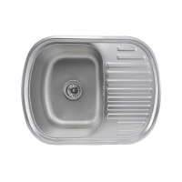 Кухонна мийка з нержавіючої сталі Platinum САТИН 6349 (0,8/180 мм)