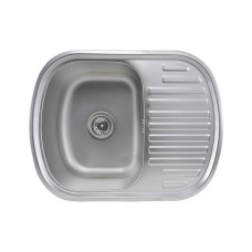 Кухонна мийка з нержавіючої сталі Platinum САТИН 6349 (0,8/180 мм)