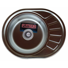 Кухонна мийка з нержавіючої сталі Platinum ПОЛІРОВКА 5745 (0,8/180 мм)