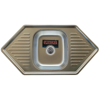 Кухонна мийка з нержавіючої сталі Platinum 9550В ДЕКОР (0,8/180 мм)