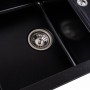 Гранітна мийка для кухні Platinum 7850 TROYA матова Чорний металік