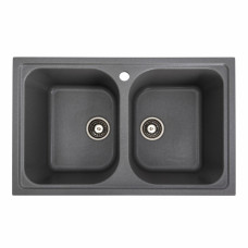 Гранітна мийка для кухні Platinum 7950 Equatoria глянець Сірий мусон