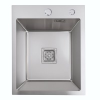 40*50 Мийка нержавійка Platinum Handmade HSB (квадратний сифон 3,0/1,0)