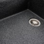 Гранітна мийка для кухні Platinum 7749 ROMA матова (графіт)