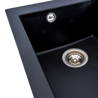 Гранітна мийка для кухні Platinum 4150 SOKIL матова (чорна)