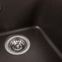 Гранітна мийка для кухні Platinum 4050 KORRADO матова Темна скеля