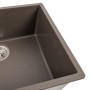 Гранітна мийка для кухні Platinum 5444 OASIS матова Темна скеля