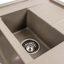 Гранітна мийка для кухні Platinum 7850W TOSKANA матовий Титан
