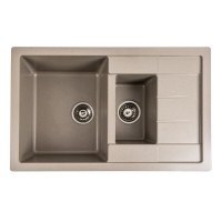 Гранітна мийка для кухні Platinum 7850W TOSKANA матовий Титан