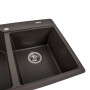 Гранітна мийка для кухні Platinum 7850 HARMONY матова Темна скеля