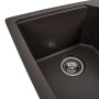Гранітна мийка для кухні Platinum 7850 HARMONY матова Темна скеля