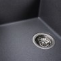 Гранітна мийка для кухні Platinum 6550 LOTOS матовий Сірий Мусон
