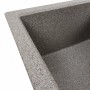 Гранітна мийка для кухні Platinum 7843 SOLID матовий Сірий