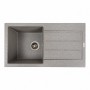 Гранітна мийка для кухні Platinum 7843 SOLID матовий Сірий