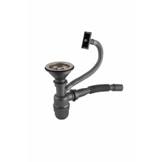 Сифон одинарный з верхнім переливом для моек из нержавеющей стали