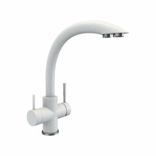 Змішувач під фільтр Platinum 8203 HDF Білий в крапку