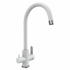 Змішувач під фільтр Platinum 8204 HDF (Білий в крапку)