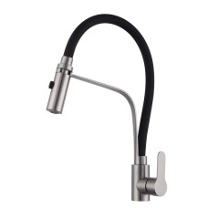 KN36 чорний гнучкий змішувач з тримачем Platinum