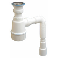 Сифон з відстійником для мийок з малою горловиною з гофрою 1060 NOVA