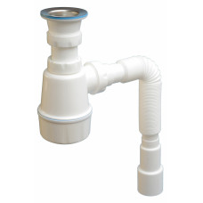 Сифон з відстійником для мийок з малою горловиною з гофрою 1060 NOVA