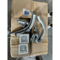 Сифон подвійний для мийок Handmade (квадратний сифон,овальний перелив)