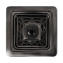 Верхня квадратна частина сифону під мийку Handmade (PVD чорна)