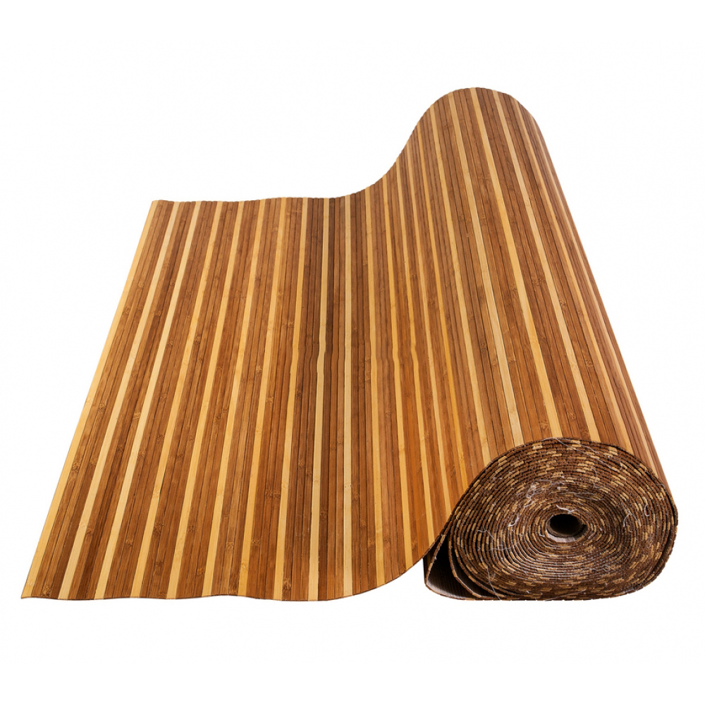 Бамбукові шпалери темно-світлі, полоса 17/5 мм. - 1,5 м