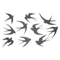 Декор з рідких шпалер Ласточки 4