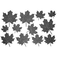 Декор из  жидких обоев Листья 4