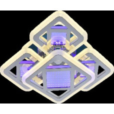 Люстра світлодіодна акрілова Sirius LI8885/4C WH (BL+YL) 118W+46W