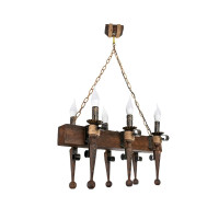Люстра дерев'яна виробництво Sirius S7139/6 на 6 лампочек