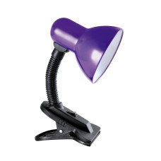 Лампа настільна Sirius TY 1108B на одну лампочку з прищіпкою (фіолетова)
