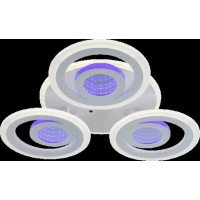 Люстра світлодіодна акрілова Sirius LI8889/3B WH (BL+YL) 72W+24W