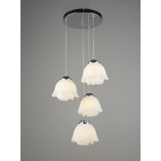 Люстра підвісна світлодіодна Sirius B YH1010/4 CH+WT 20W