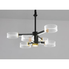 Світлодіодні акрилові люстри Sirius N 3705-3+3 BLACK+GD 98W