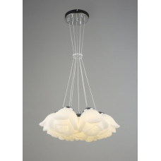 Люстра підвісна світлодіодна Sirius B YH1010/7 CH+WT 35W