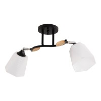 Люстра Sirius B N4867/2 BK+WOOD на 2 плафони