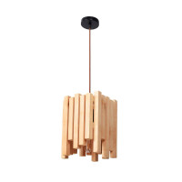 Люстра дерев'яна виробництво Sirius S7039/6 орех акрил на 6 лампочек