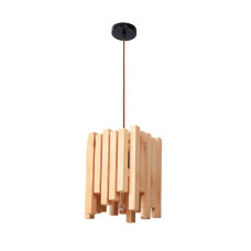 Люстра дерев'яна виробництво Sirius S7039/6 орех акрил на 6 лампочек
