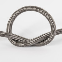 Провід в тканинній обмотці темно-сірий