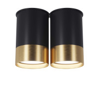 Точковий спот BP Black/White Gold двійний, арт. 25595 Золотий/чорний 1