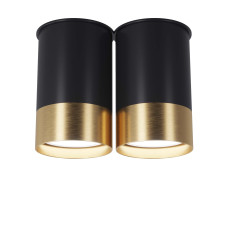 Точковий спот BP Black/White Gold двійний, арт. 25595 Золотий/чорний 1