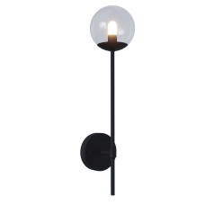 Настінний світильник, бра арт. 28143 Чорний Прозорий