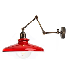 Настінне бра сталеве 4-ох поворотне, арт. 605 Червоний